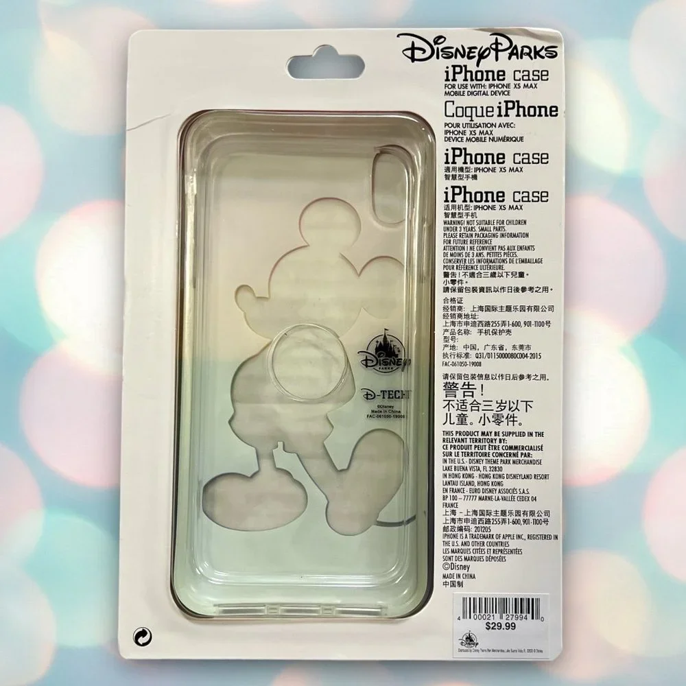 BRAND NEW Disney Pride Rainbow Mickey Mouse iPhone XS Max Cell Phone Case